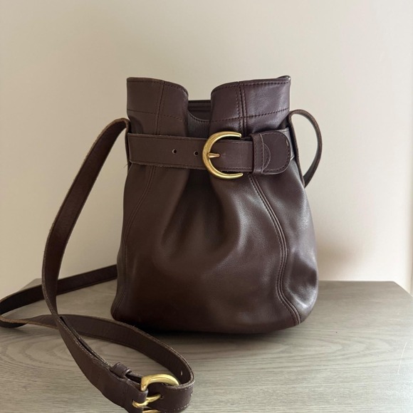 Vintage Coach Bleecker No. 4153 Bucket Bag Mahogany Brown Glove-Tanned Leather, - Picture 1 of 10